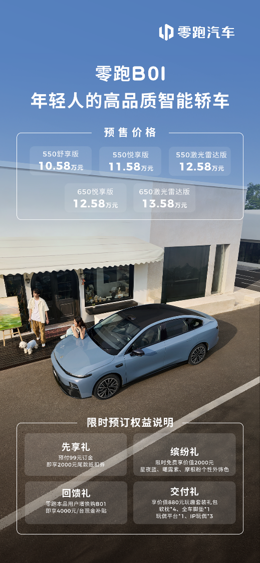 年轻人的高配之选！零跑B01来了，仅需10.58万起